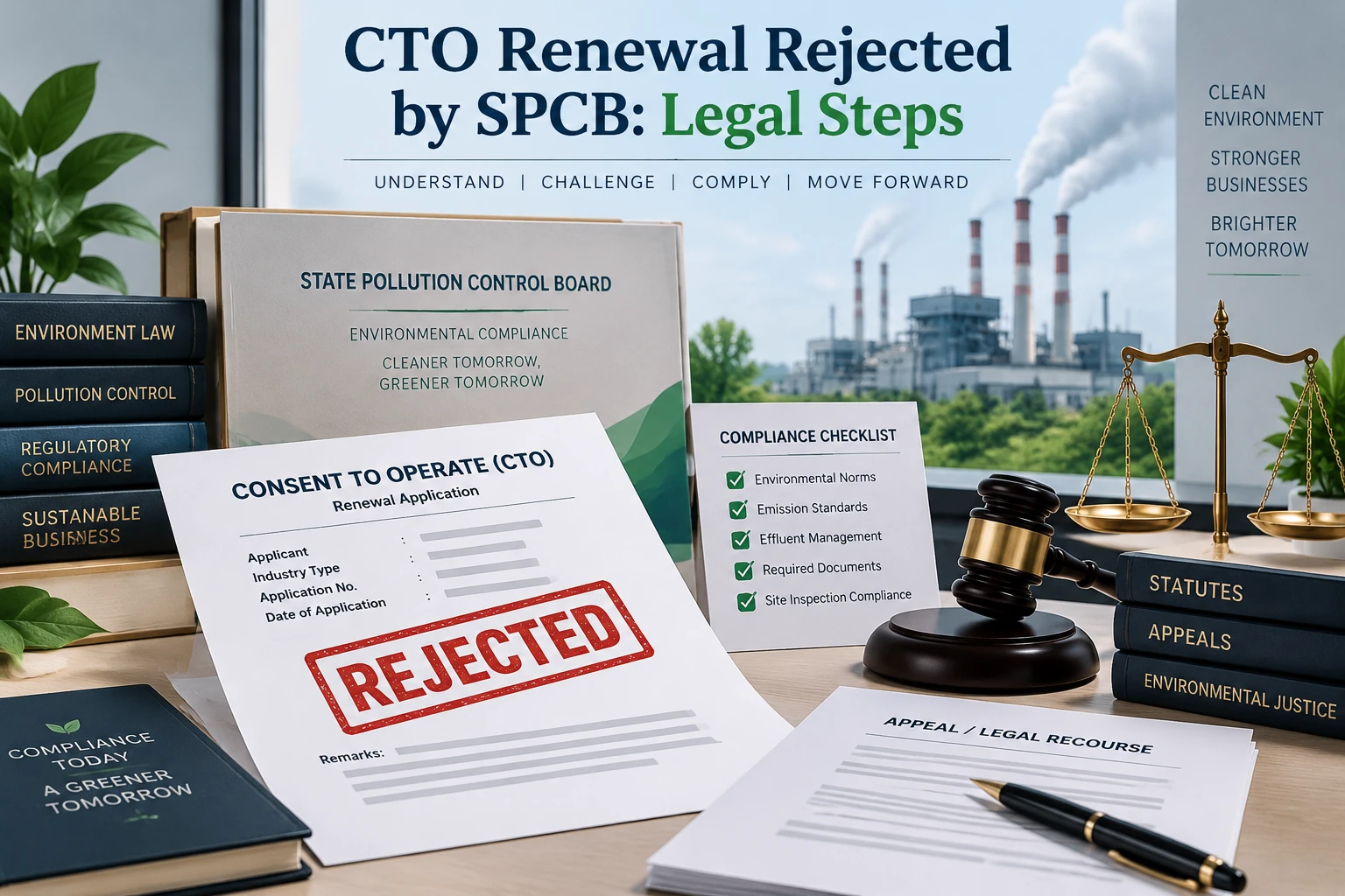 CTO Renewal Rejected by SPCB: What Legal Steps Can a Company Take?