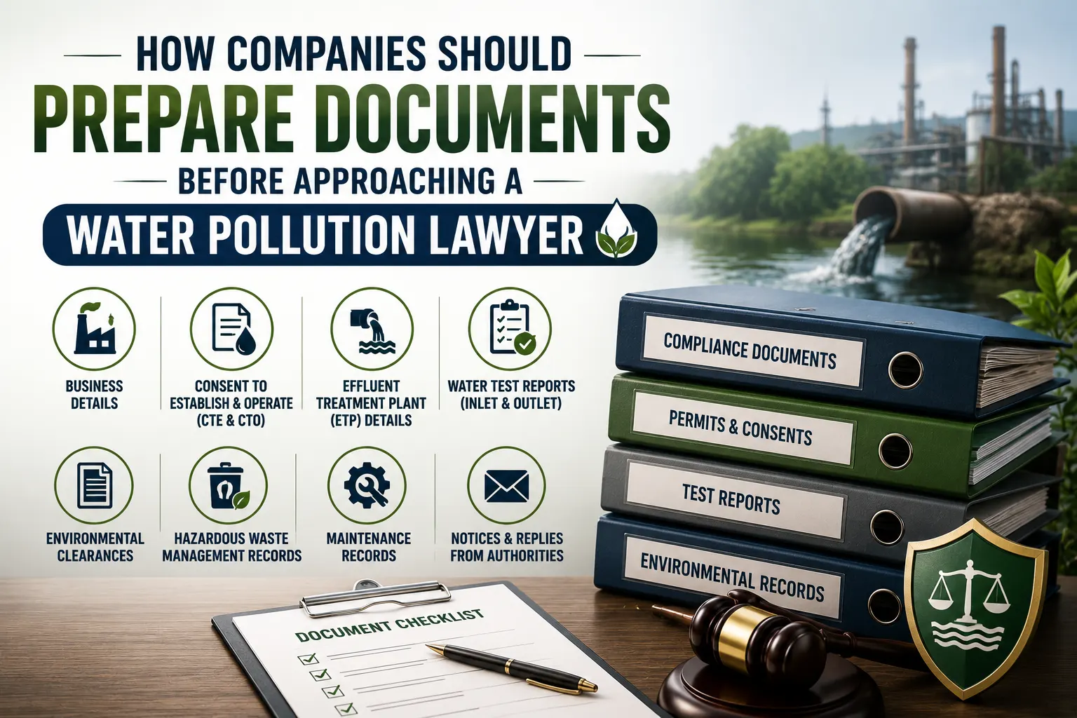 Company Documents for Water Pollution Lawyer