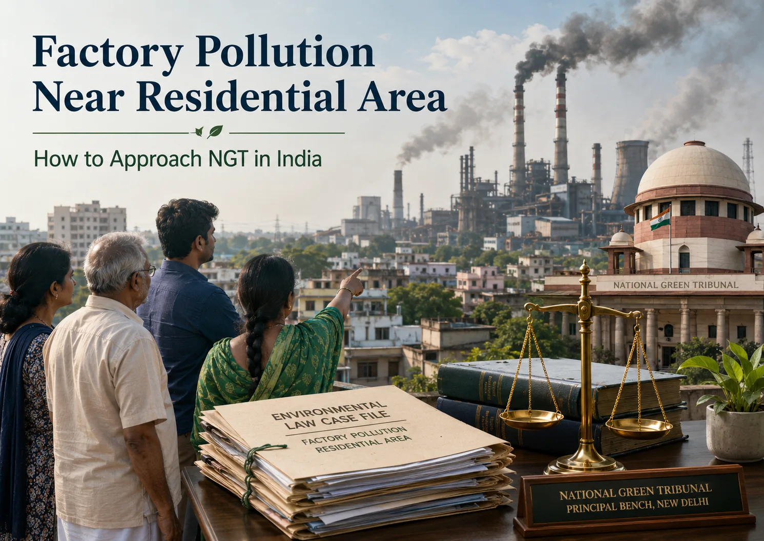 Factory Pollution Near Residential Area