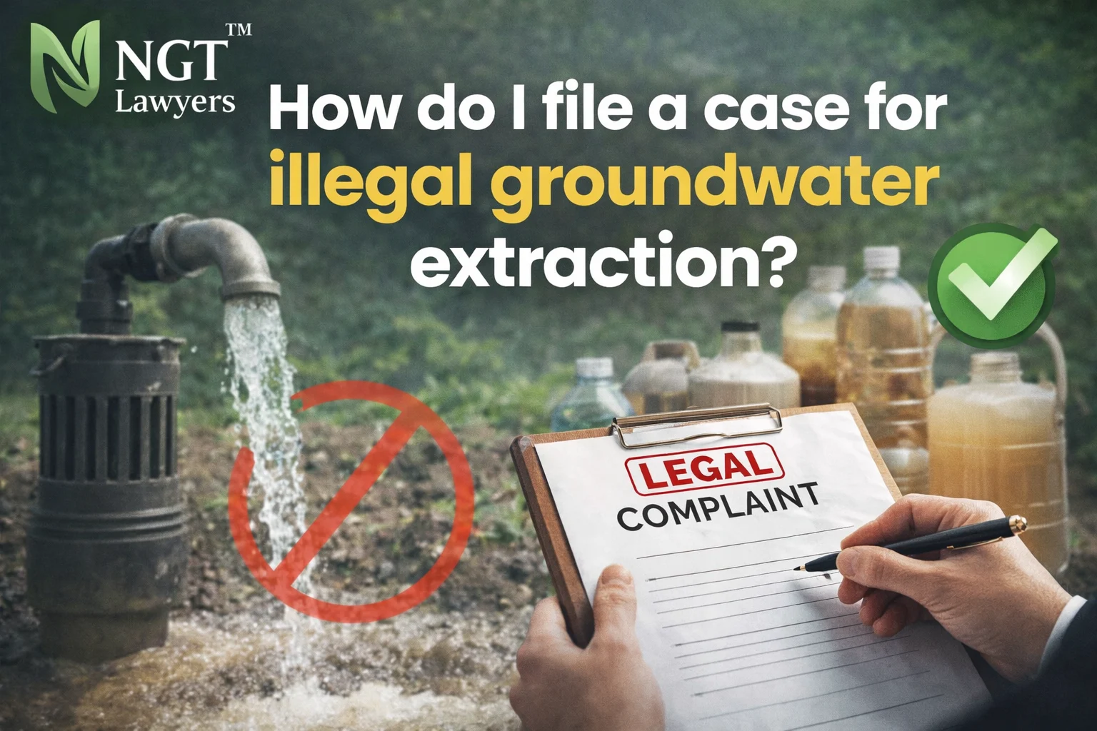 How do I file a case for illegal groundwater extraction?