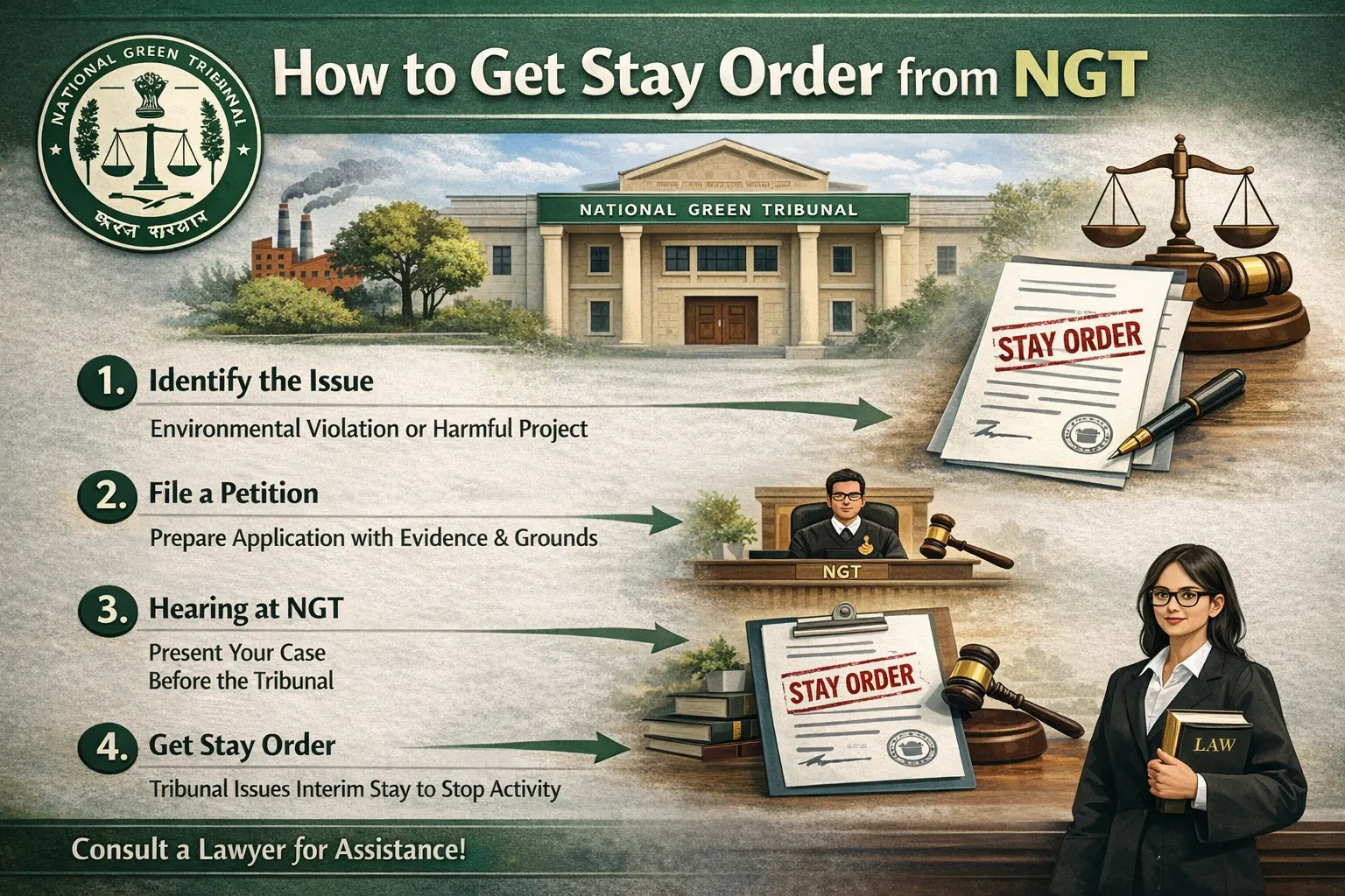 How to get stay order form NGT