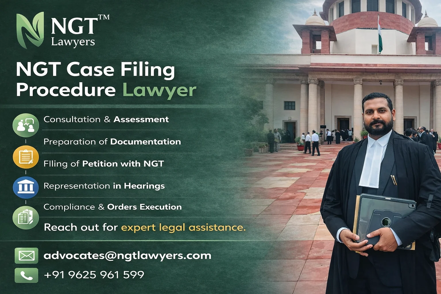 NGT case filing procedure lawyer