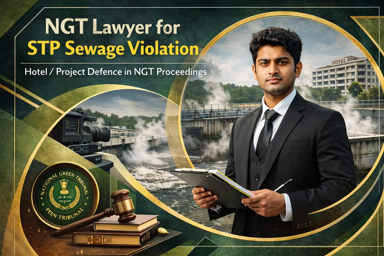 NGT Lawyer for STP Sewage Violation Hotel Project Defense in NGT Proceedings