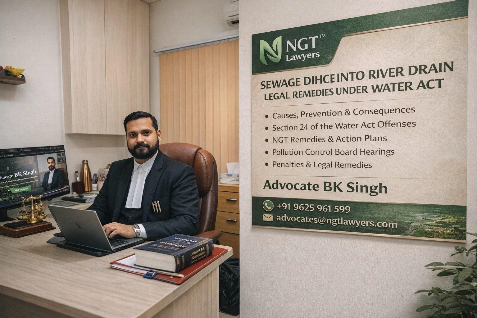 Sewage discharge into river drain legal remedies under water act