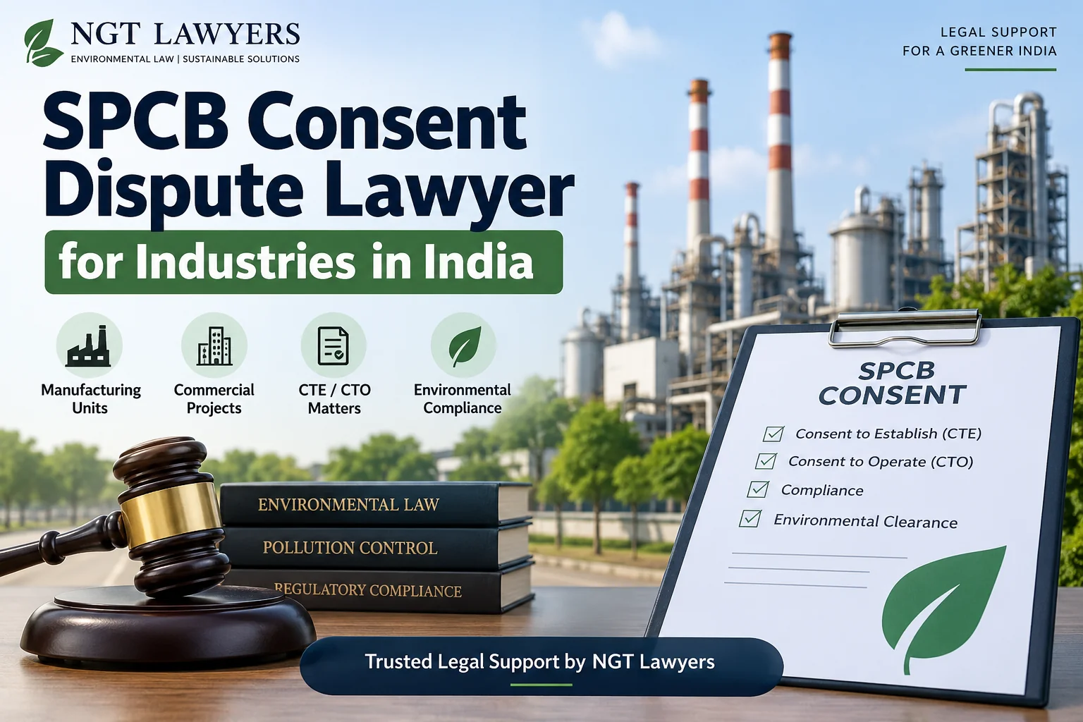 SPCB Consent Dispute Lawyer for Manufacturing Units and Commercial Projects ?